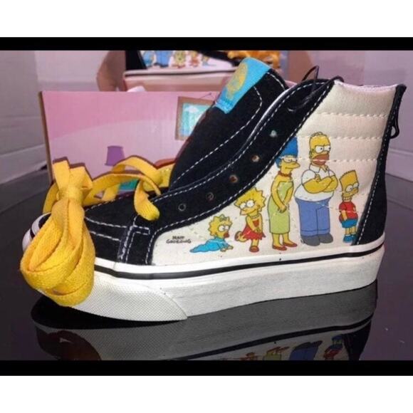 The Simpsons Sk8 Hi Family Portrait Sneakers Limited vans size 12.5 kids - Picture 4 of 9